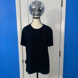 Polo by Ralph Lauren Black Tee with Red Emblem